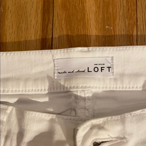 Loft modern straight jeans in white size 4 / 27 - Picture 5 of 9